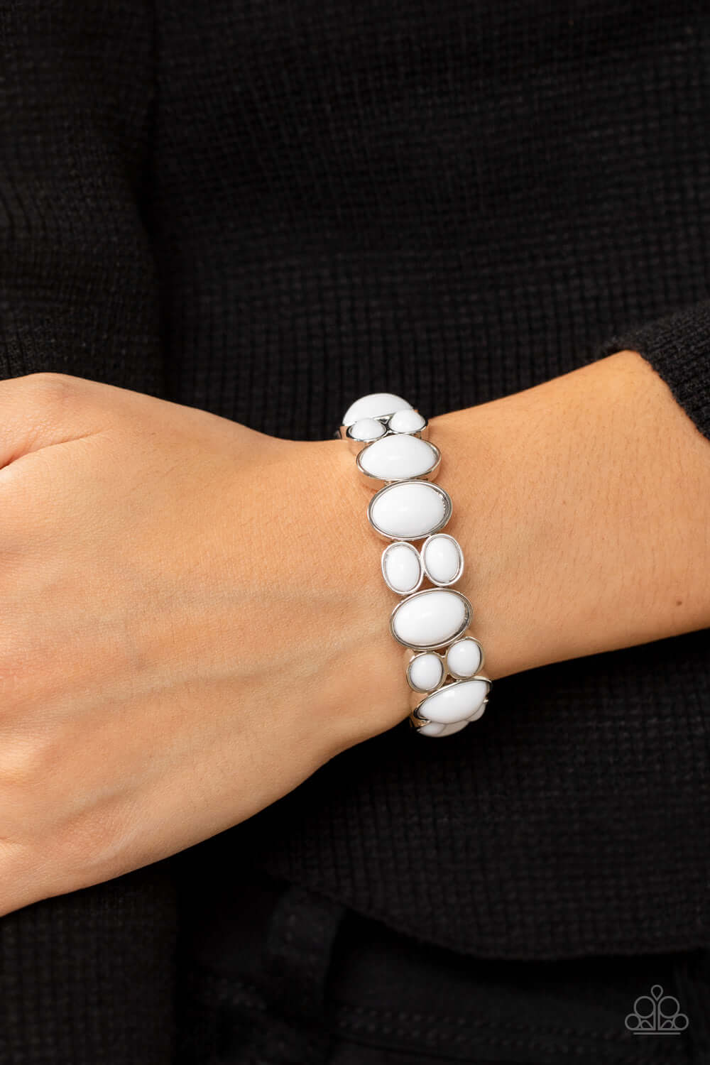 Paparazzi Accessories ❋Tic Tac Dance - White Bracelet❋ Flat Rate Ship $4.50❋ - Image #2