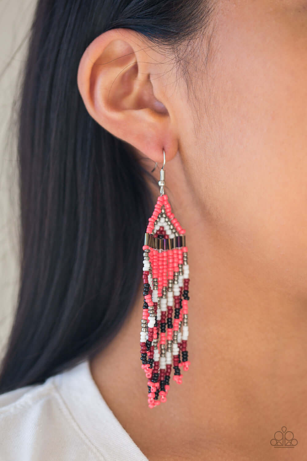 Paparazzi Accessories ✽ Colors Of The Wind - Orange Earrings✽Flat Rate Ship $4.50✽ - Image #2
