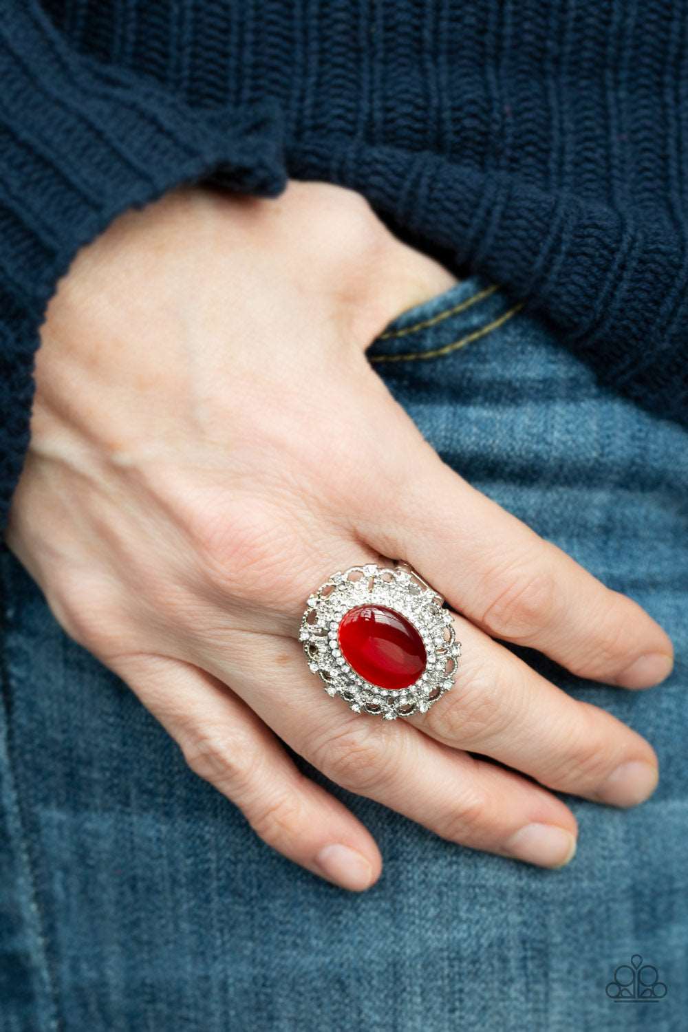Paparazzi Accessories ✽ BAROQUE The Spell - Red Ring✽Flat Rate Ship $4.50✽