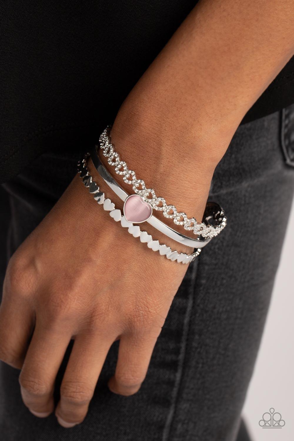 Paparazzi Accessories ❋You Win My Heart - Pink Bracelet❋ Flat Rate Ship $4.50❋ - Image #2