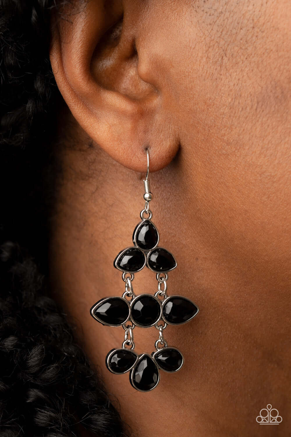 Paparazzi Accessories ❋Bay Breezin - Black Earrings❋ Flat Rate Ship $4.50❋ - Image #2