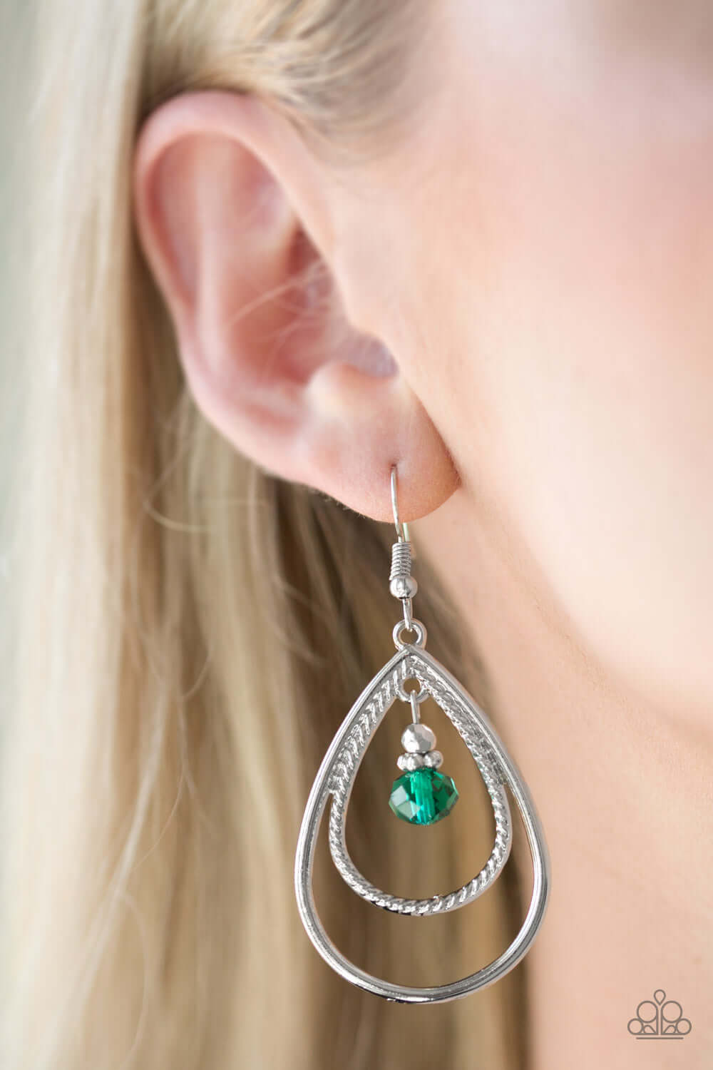 Paparazzi Accessories ✽ REIGN On My Parade - Green Earrings✽Flat Rate Ship $4.50✽ - Image #2