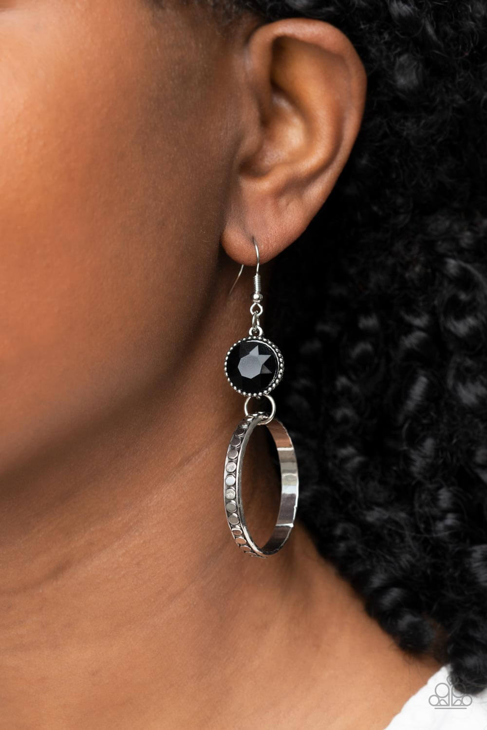 Paparazzi Accessories ❋Standalone Sparkle - Black Earrings❋ Flat Rate Ship $4.50❋ - Image #2