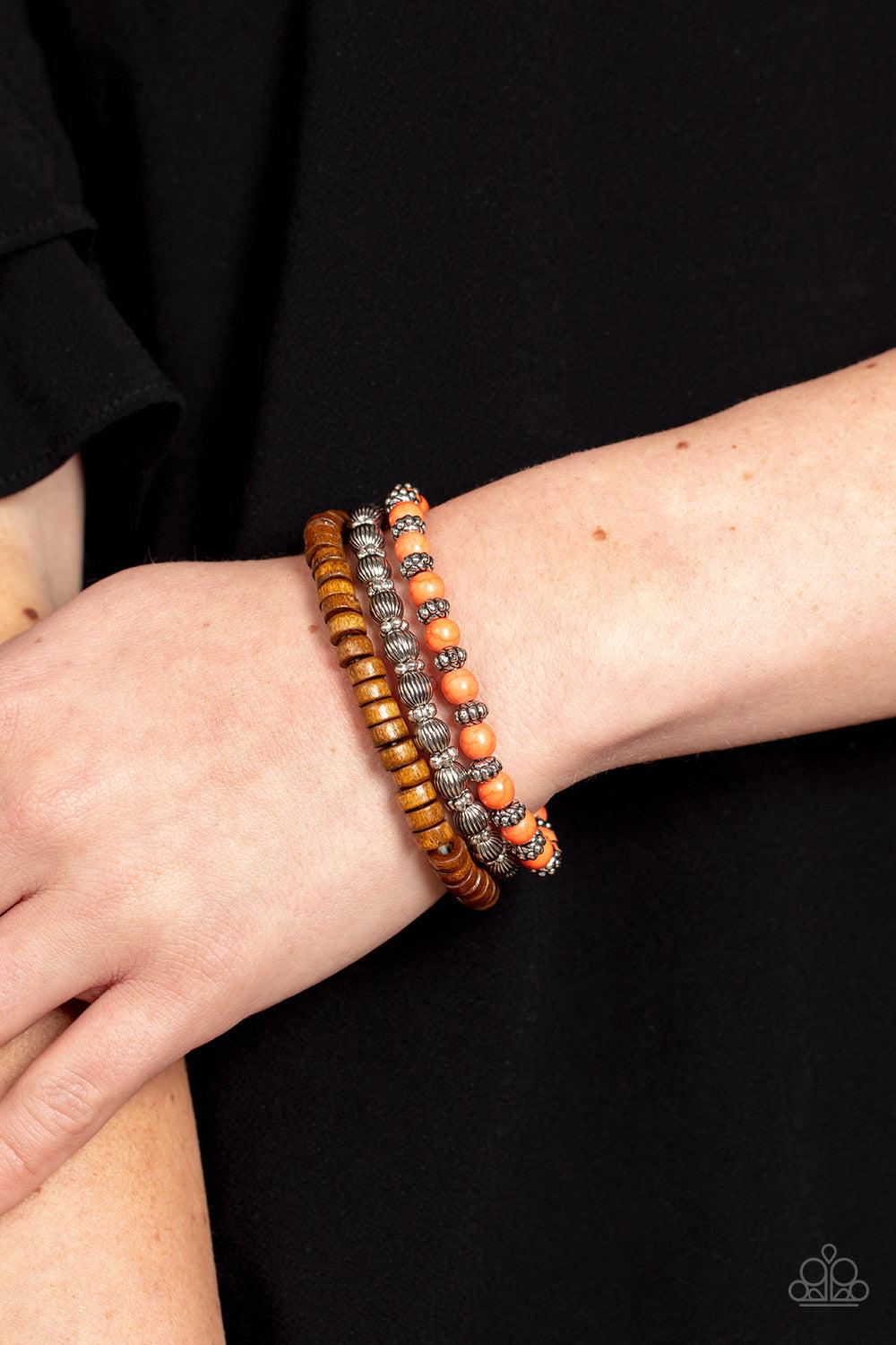 Paparazzi Accessories ❋ESCAPADE Route - Orange Bracelet❋ Flat Rate Ship $4.50❋ - Image #2