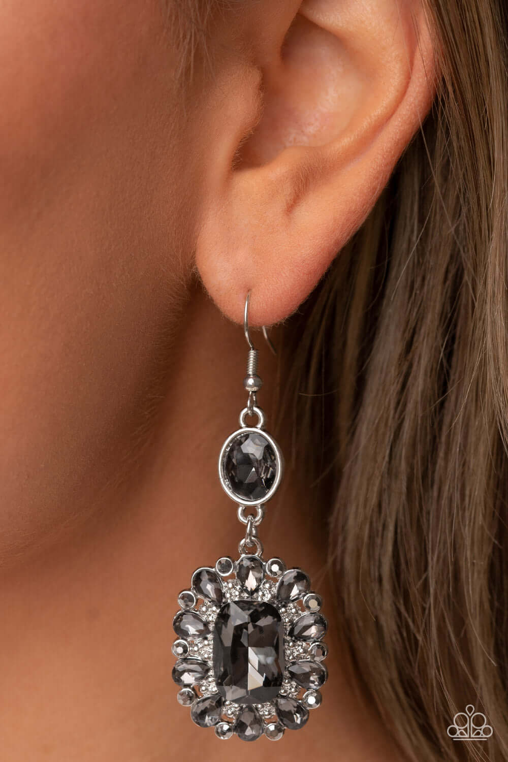 Paparazzi Accessories ❋Capriciously Cosmopolitan - Silver Earrings❋ Flat Rate Ship $4.50❋ - Image #2