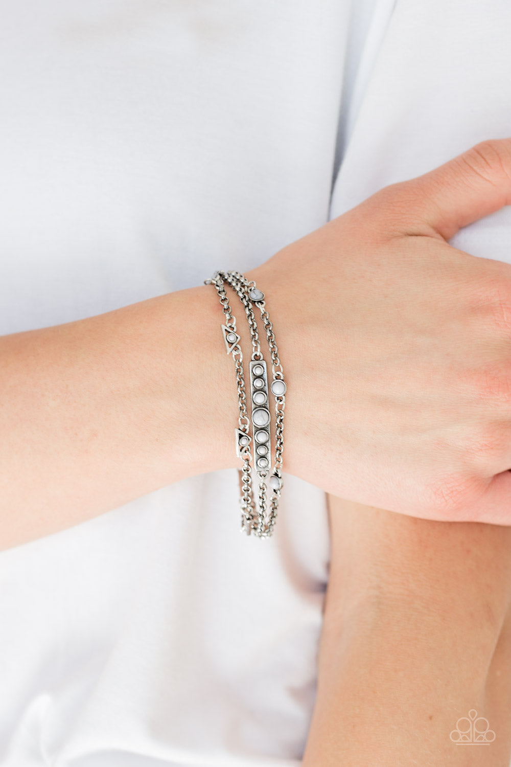 Paparazzi Accessories ✽ No Means NOMAD - Silver Bracelet✽Flat Rate Ship $4.50✽