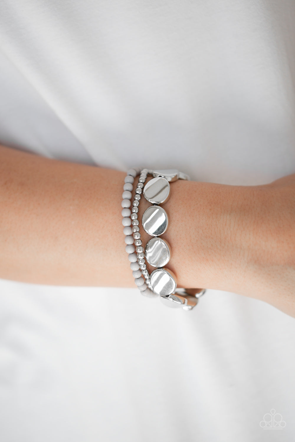 Paparazzi Accessories ✽ Beyond The Basics - Silver Bracelet✽Flat Rate Ship $4.50✽