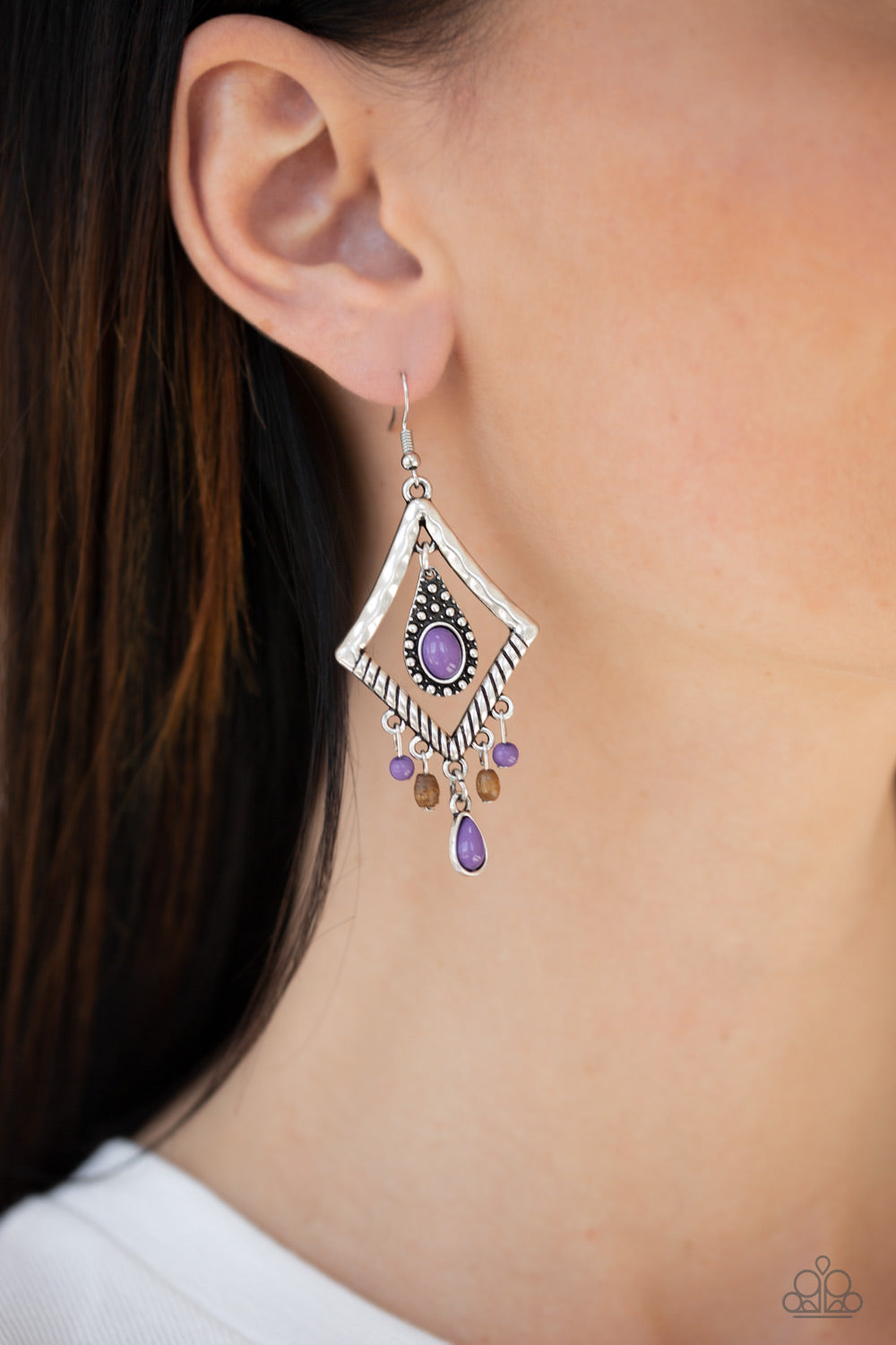 Paparazzi Accessories ✽ Southern Sunsets - Purple Earrings✽Flat Rate Ship $4.50✽