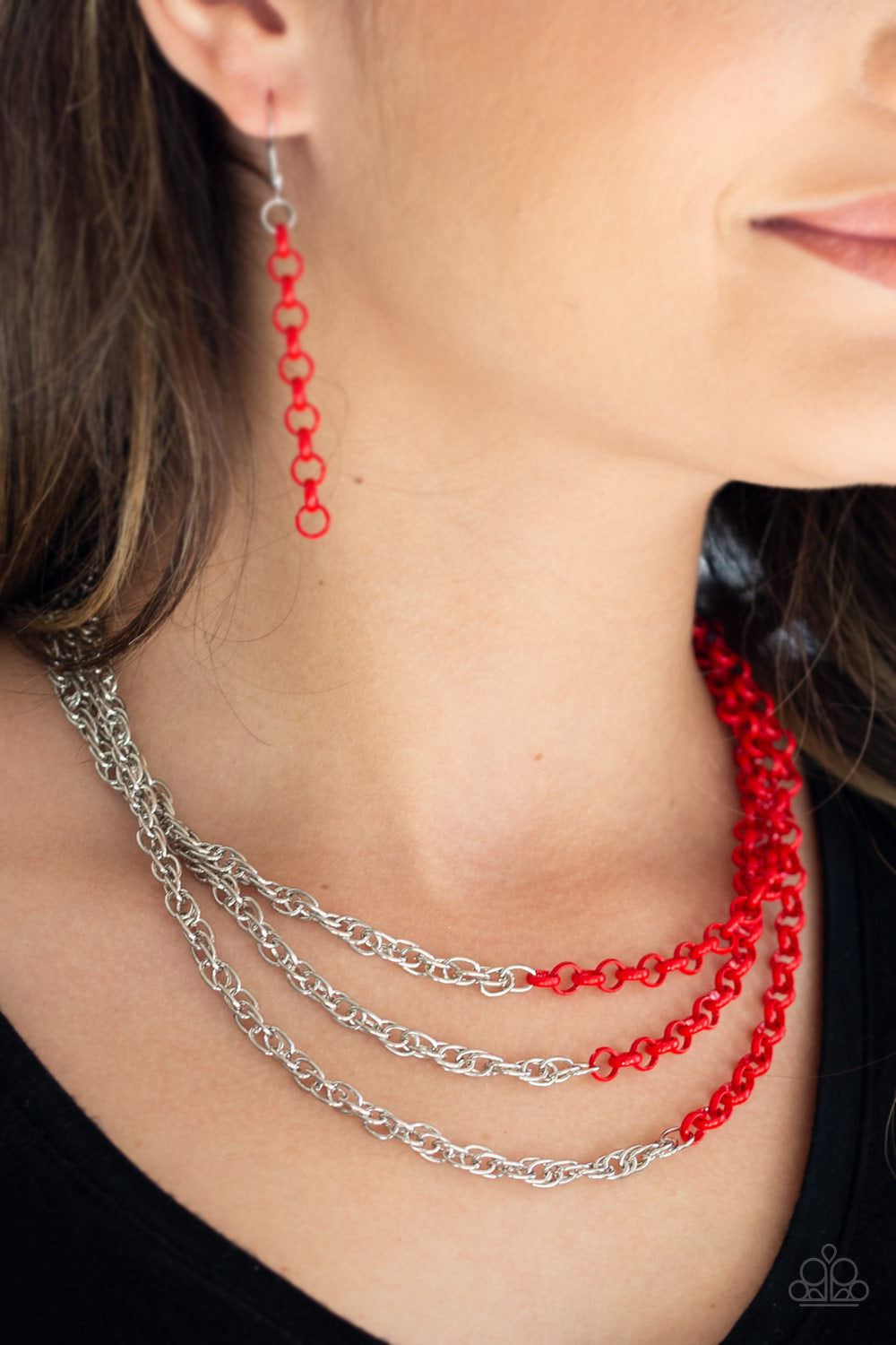 Paparazzi Accessories ✽ Turn Up The Volume - Red Necklace✽Flat Rate Ship $4.50✽