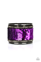 Load image into Gallery viewer, brought✽to✽you✽by✽blingflingbykat✽heads-or-mermaid-tails-purple-bracelet✽paparazzi-accessories