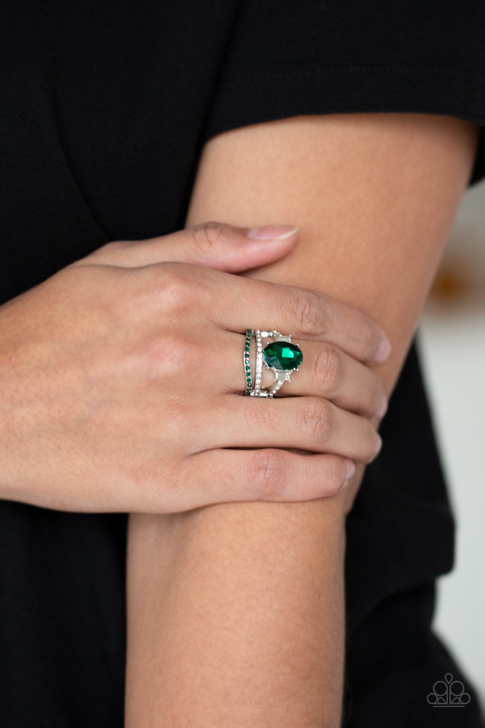 Paparazzi Accessories ✽ Spectacular Sparkle - Green Ring✽Flat Rate Ship $4.50✽
