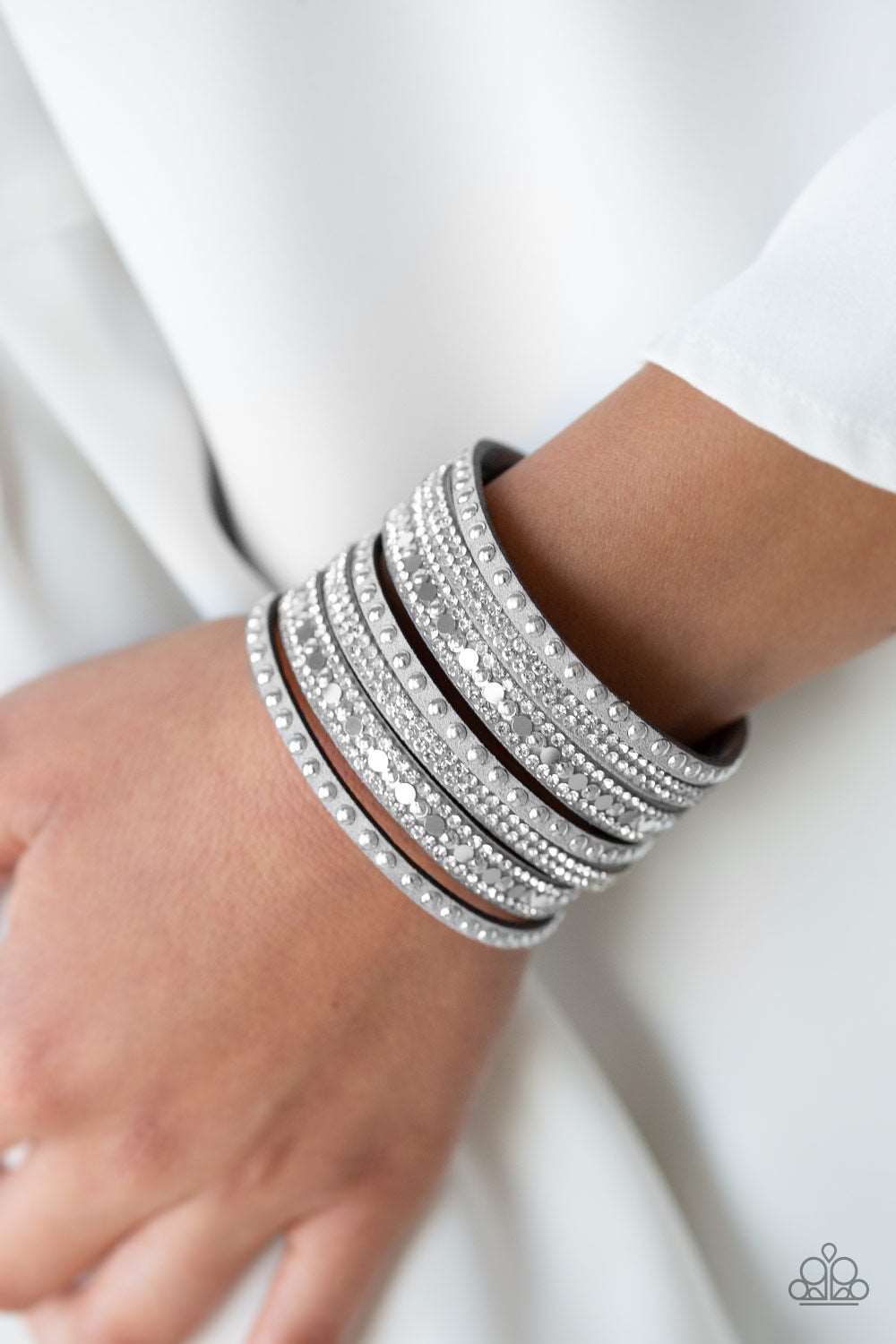 Paparazzi Accessories ✽ All Hustle and Hairspray - Silver Bracelet✽Flat Rate Ship $4.50✽