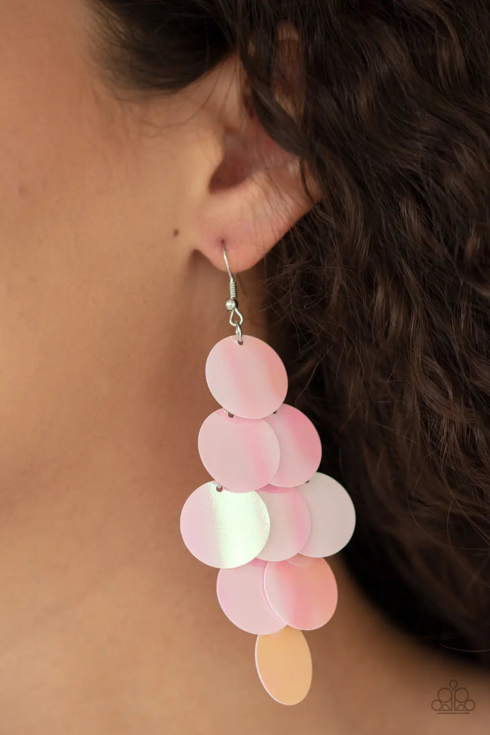 Paparazzi Accessories ✽ Mermaid Shimmer - Pink Earrings✽Flat Rate Ship $4.50✽ - Image #2