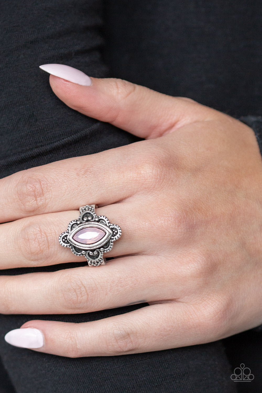 Paparazzi Accessories ✽ Glass Half-COLORFUL - Pink Ring✽Flat Rate Ship $4.50✽