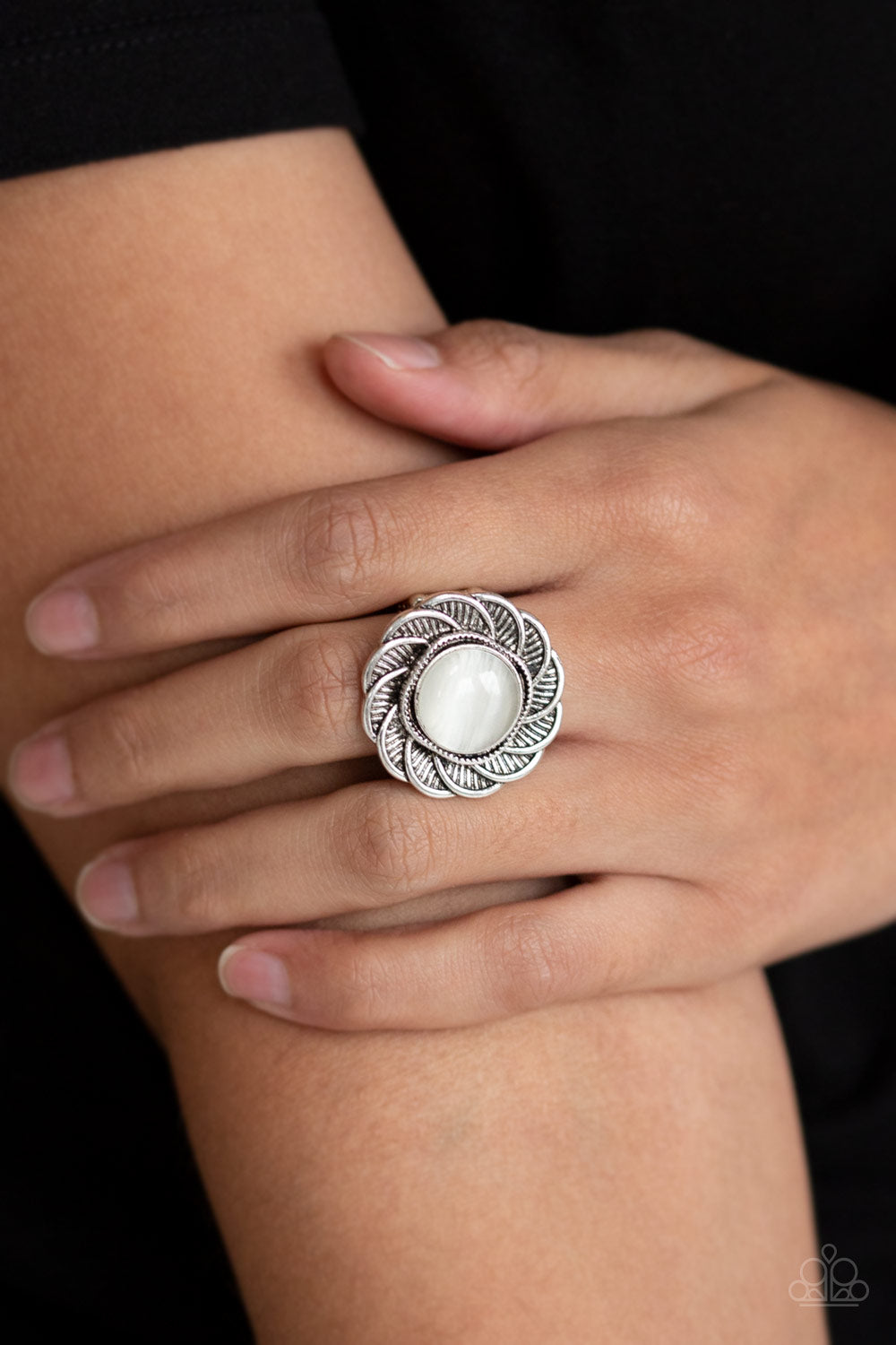 Paparazzi Accessories ✽ Gardenia Glow - White Ring✽Flat Rate Ship $4.50✽