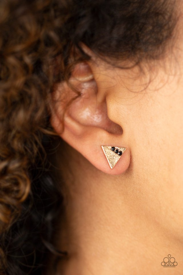 Paparazzi Accessories ❋Pyramid Paradise - Black Post Earrings❋ Flat Rate Ship $4.50❋