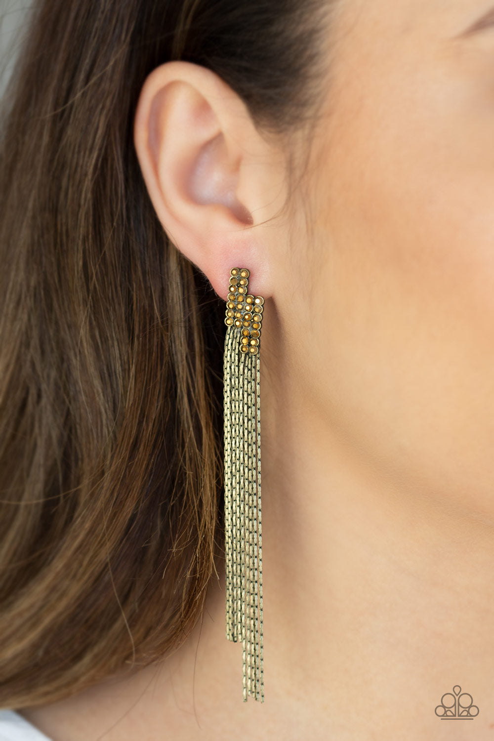 Paparazzi Accessories ✽ Radio Waves - Brass Post Earrings✽Flat Rate Ship $4.50✽