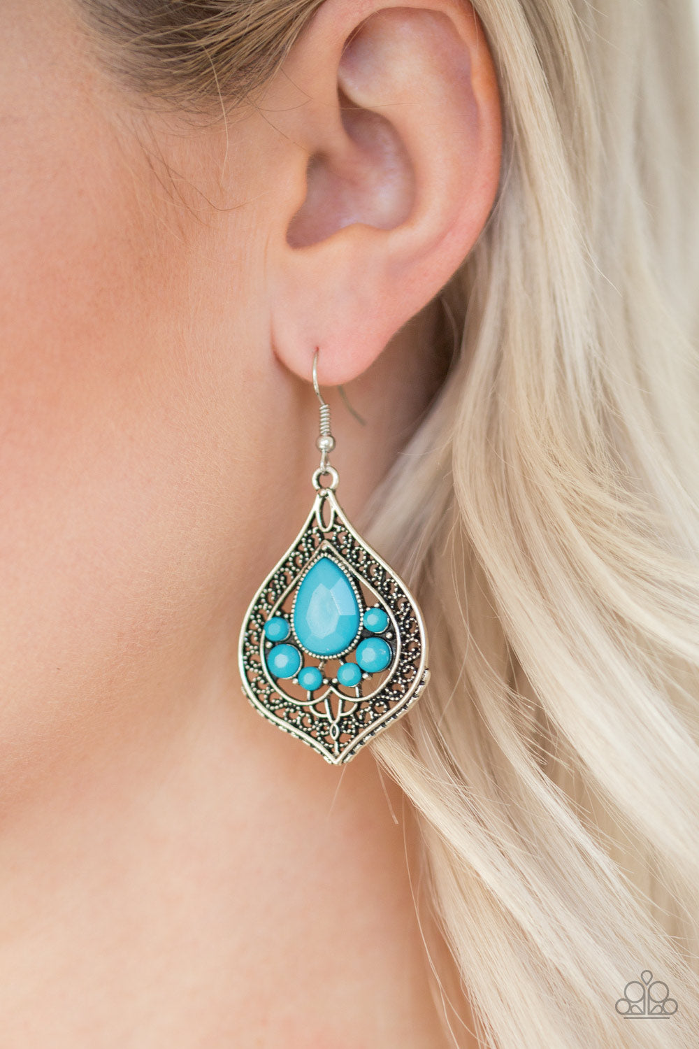 Paparazzi Accessories ✽ Malibu Mama - Blue Earrings✽Flat Rate Ship $4.50✽