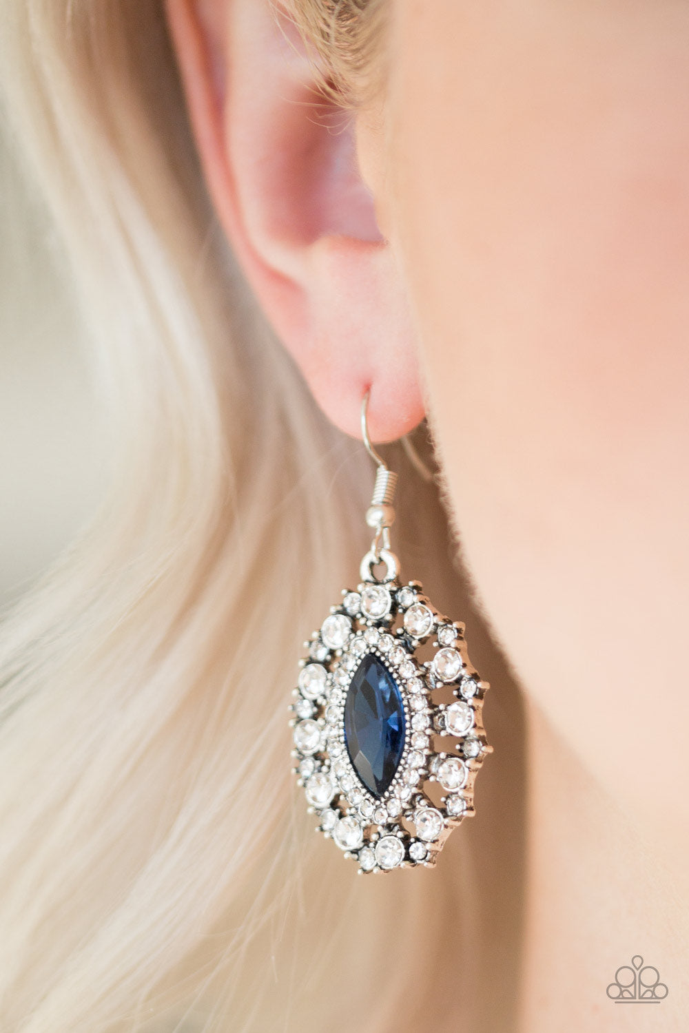 Paparazzi Accessories ✽ Long May She Reign - Blue Earrings✽Flat Rate Ship $4.50✽