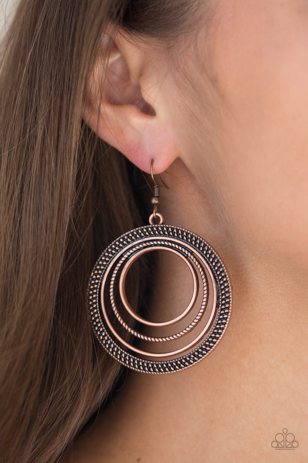 Paparazzi Accessories ✽ Totally Textured - Copper Earrings✽Flat Rate Ship $4.50✽