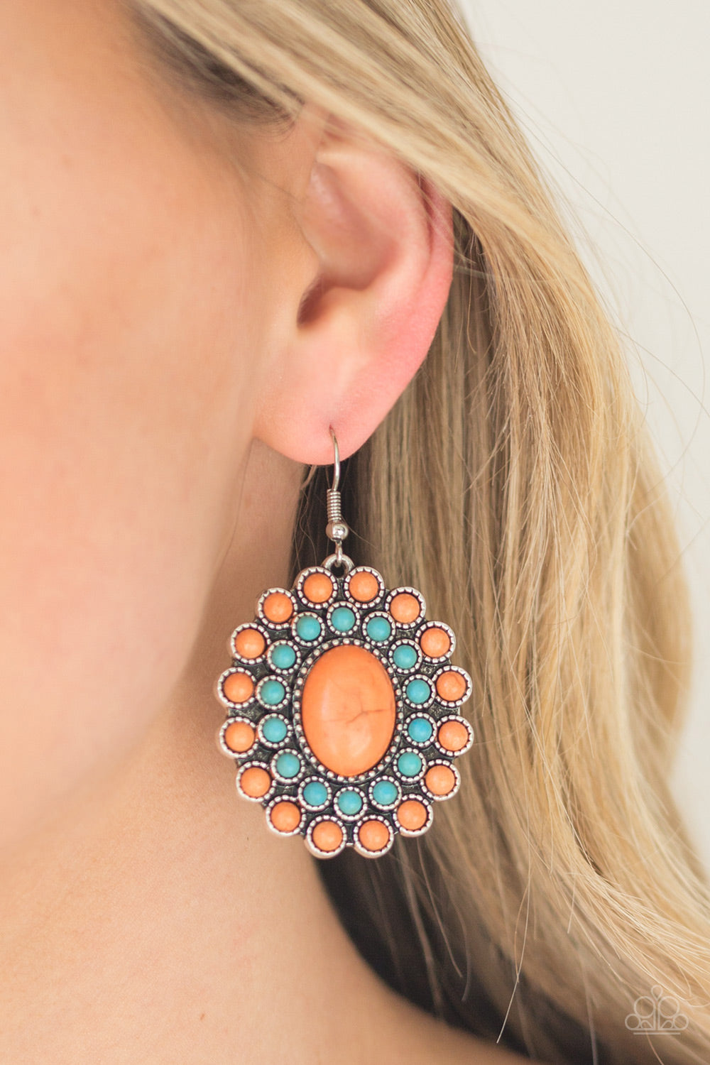 Paparazzi Accessories ✽ Stone Solstice - Orange Earrings✽Flat Rate Ship $4.50✽
