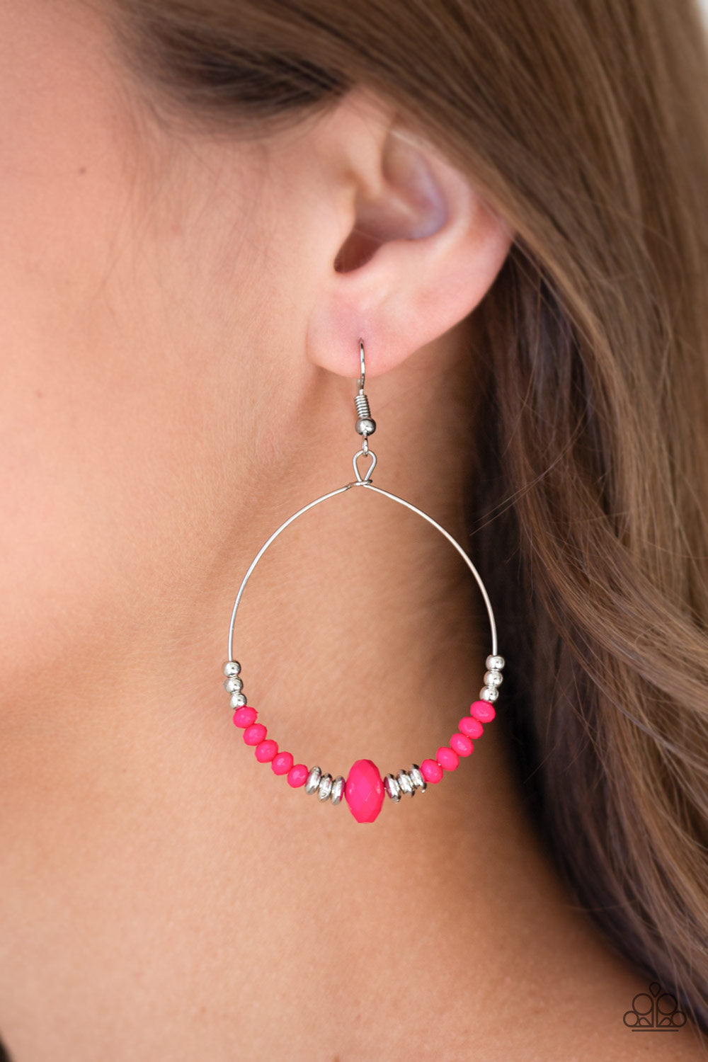 Paparazzi Accessories ✽ Retro Rural - Pink Earrings✽Flat Rate Ship $4.50✽