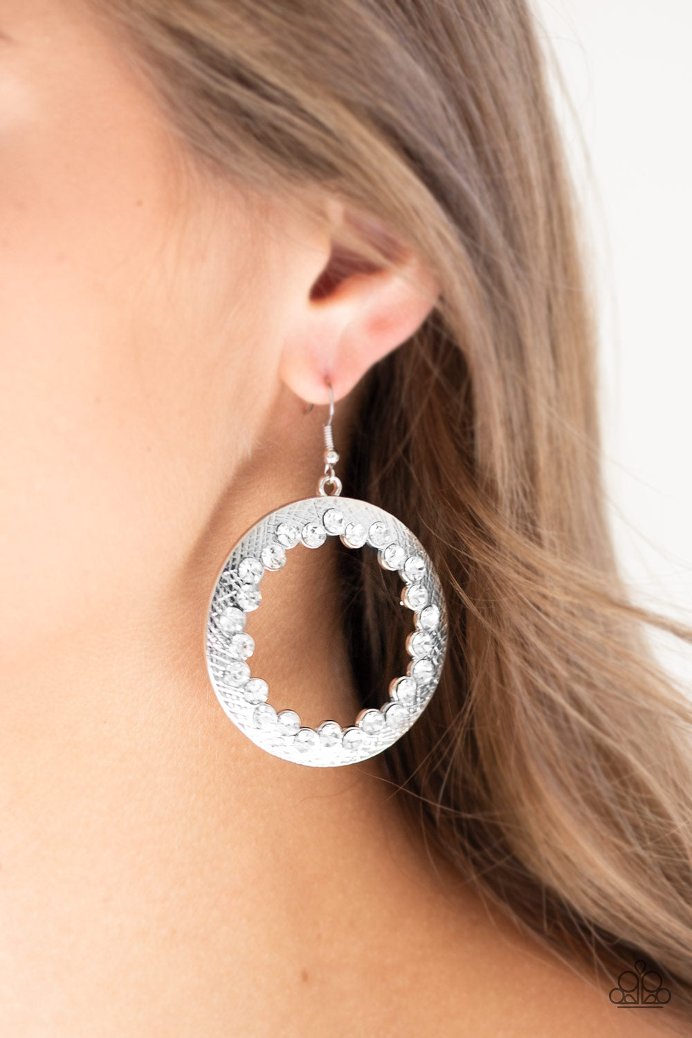 Paparazzi Accessories ✽ Gala Glitter - White Earrings✽Flat Rate Ship $4.50✽