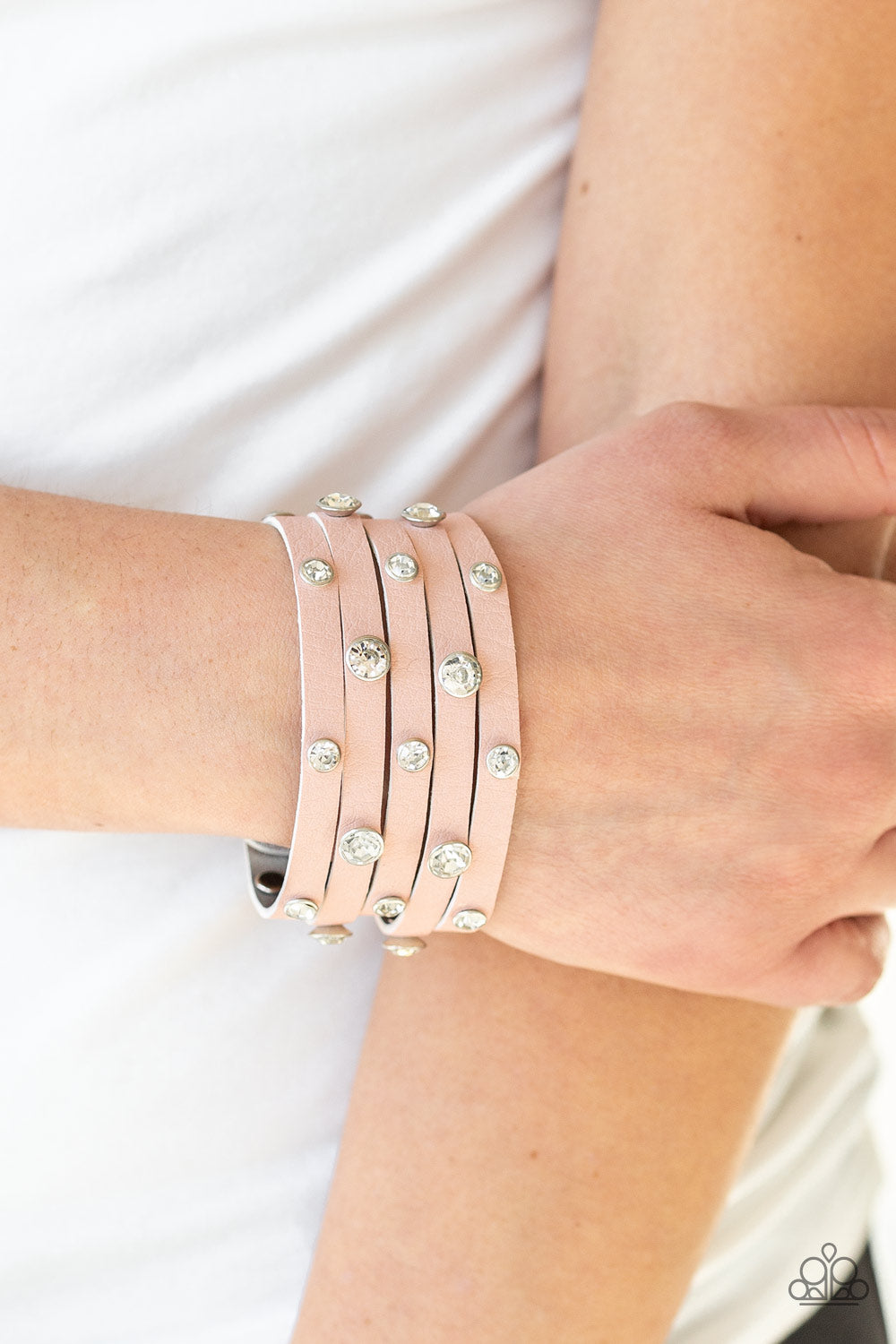 Paparazzi Accessories ✽ Rhinestone Reputation - Pink Bracelet✽Flat Rate Ship $4.50✽