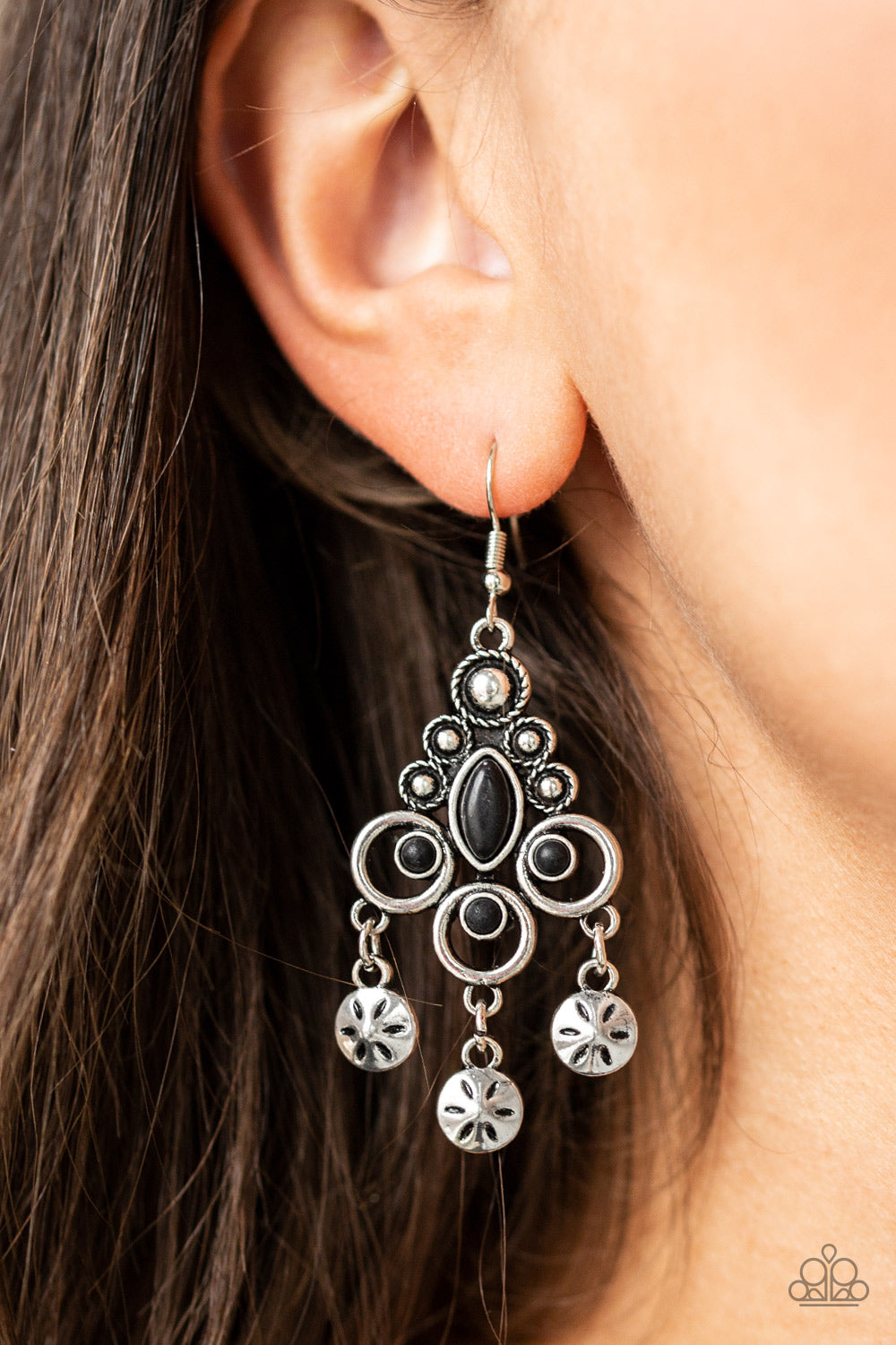 Paparazzi Accessories ✽ Southern Expressions - Black Earrings✽Flat Rate Ship $4.50✽