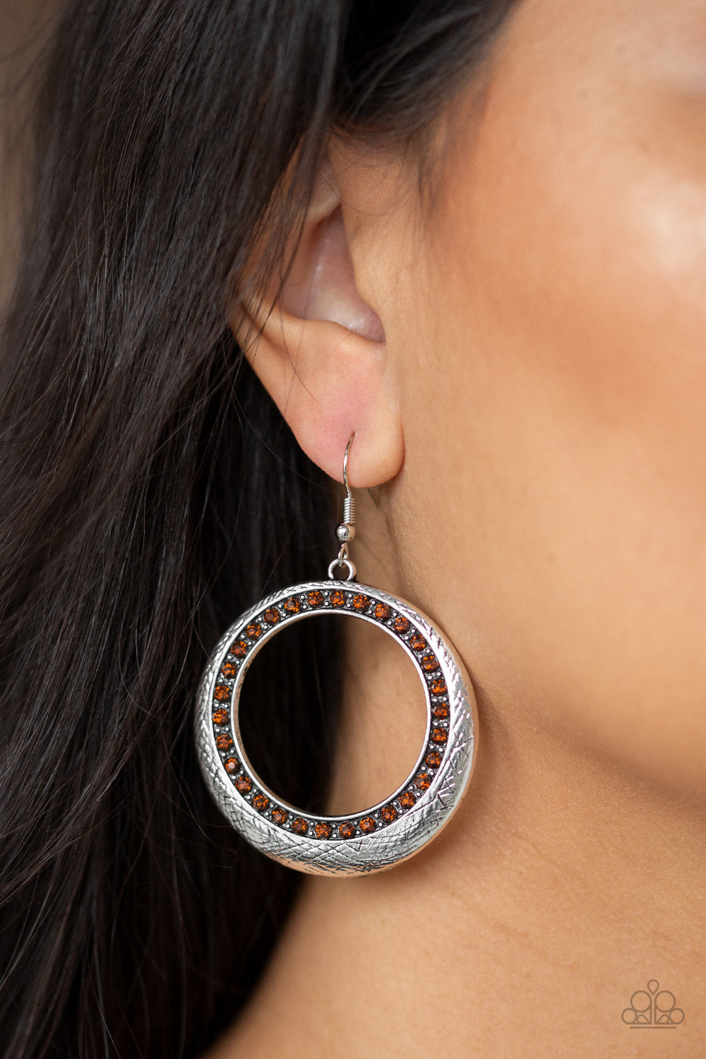 Paparazzi Accessories ✽ Go-Go Glow - Brown Earrings✽Flat Rate Ship $4.50✽