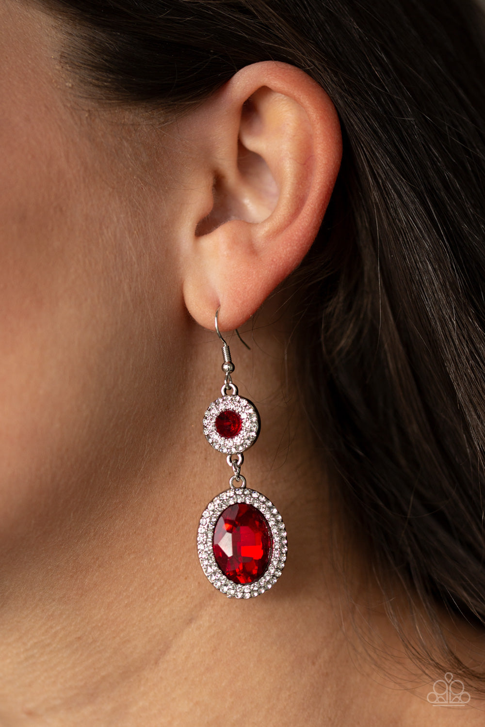 Paparazzi Accessories ✽ Let It BEDAZZLE - Red Earrings✽Flat Rate Ship $4.50✽