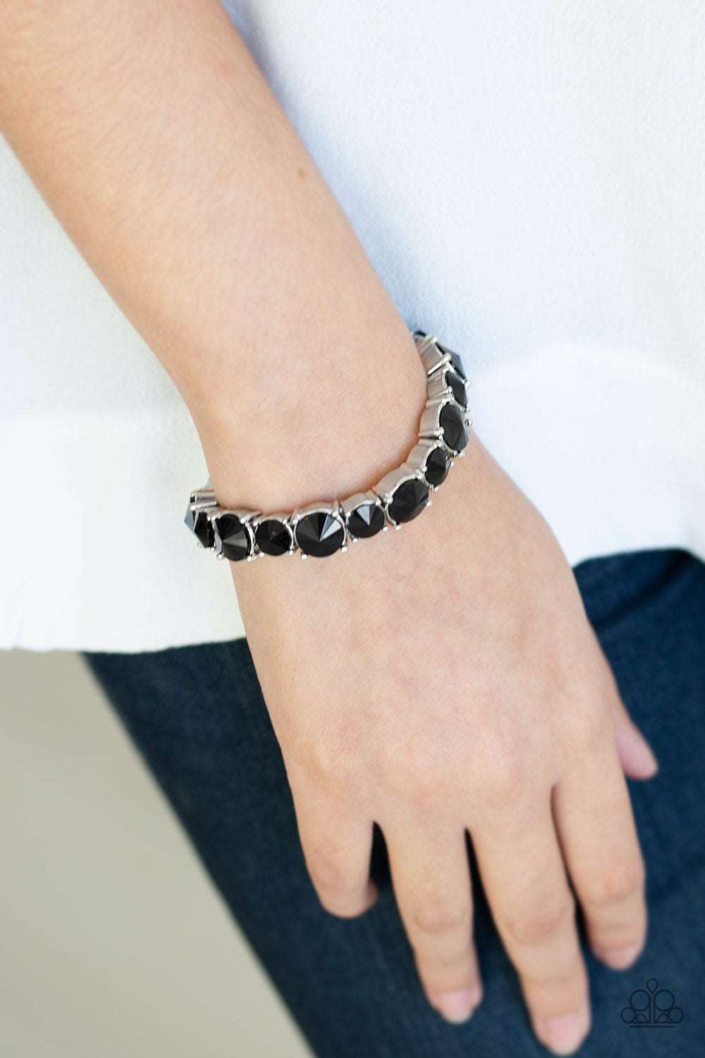 Paparazzi Accessories ✽ Born To Bedazzle - Black Bracelet✽Flat Rate Ship $4.50✽