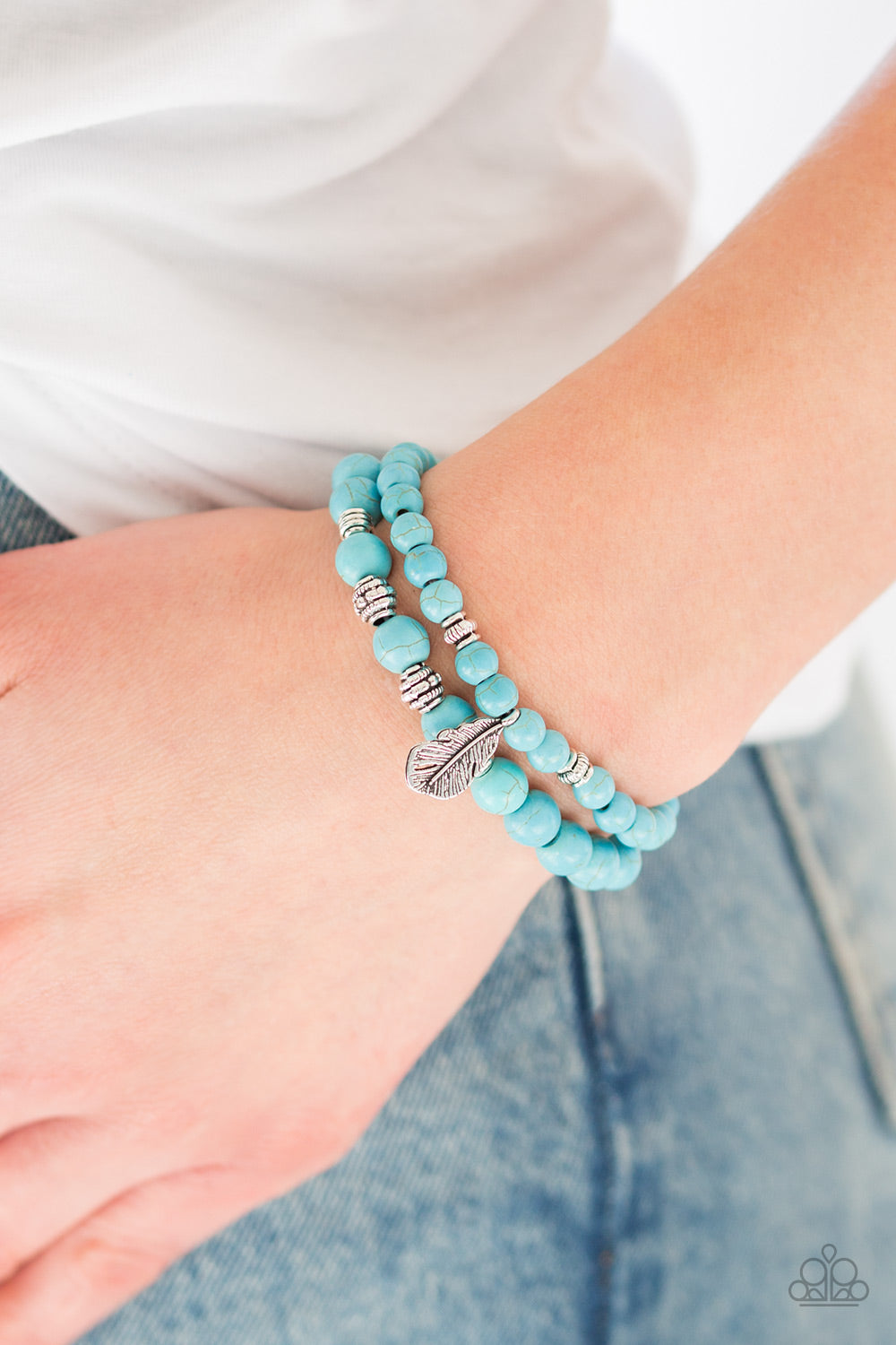 Paparazzi Accessories ✽ Desert Dove - Blue Bracelet✽Flat Rate Ship $4.50✽
