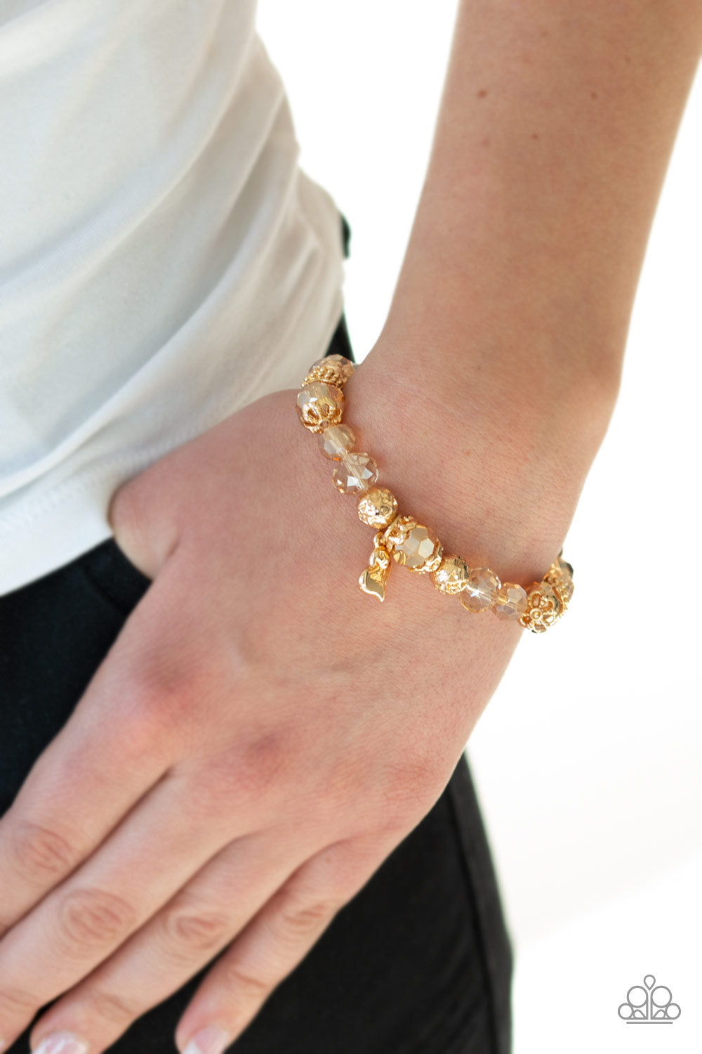 Paparazzi Accessories ✽ Right On The Romance - Gold Bracelet✽Flat Rate Ship $4.50✽