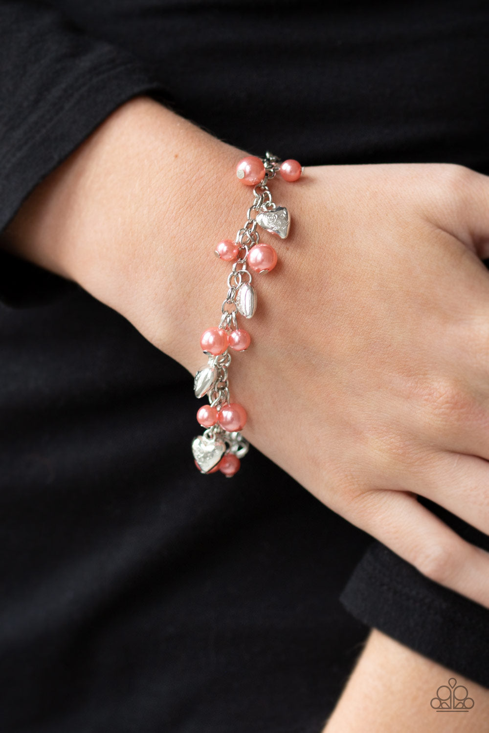 Paparazzi Accessories ✽ One Of A Kind-HEARTED - Orange Bracelet✽Flat Rate Ship $4.50✽