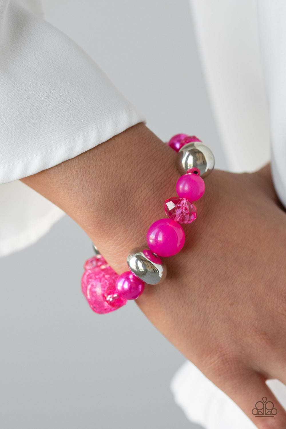 Paparazzi Accessories ✽ Ice Ice-Breaker - Pink Bracelet✽Flat Rate Ship $4.50✽