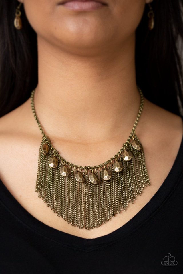 Paparazzi Accessories ✽ Bragging Rights - Brass Necklace ✽ Flat Rate Ship $4.50✽