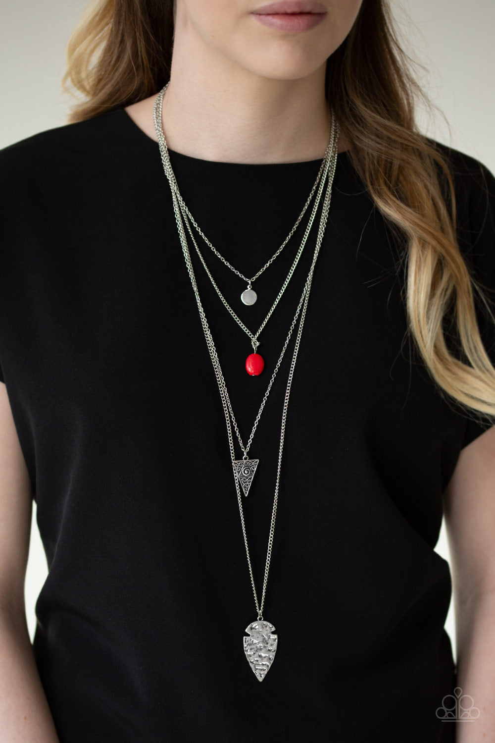 Paparazzi Accessories ✽ Grounded In ARTIFACT - Red Necklace✽Flat Rate Ship $4.50✽