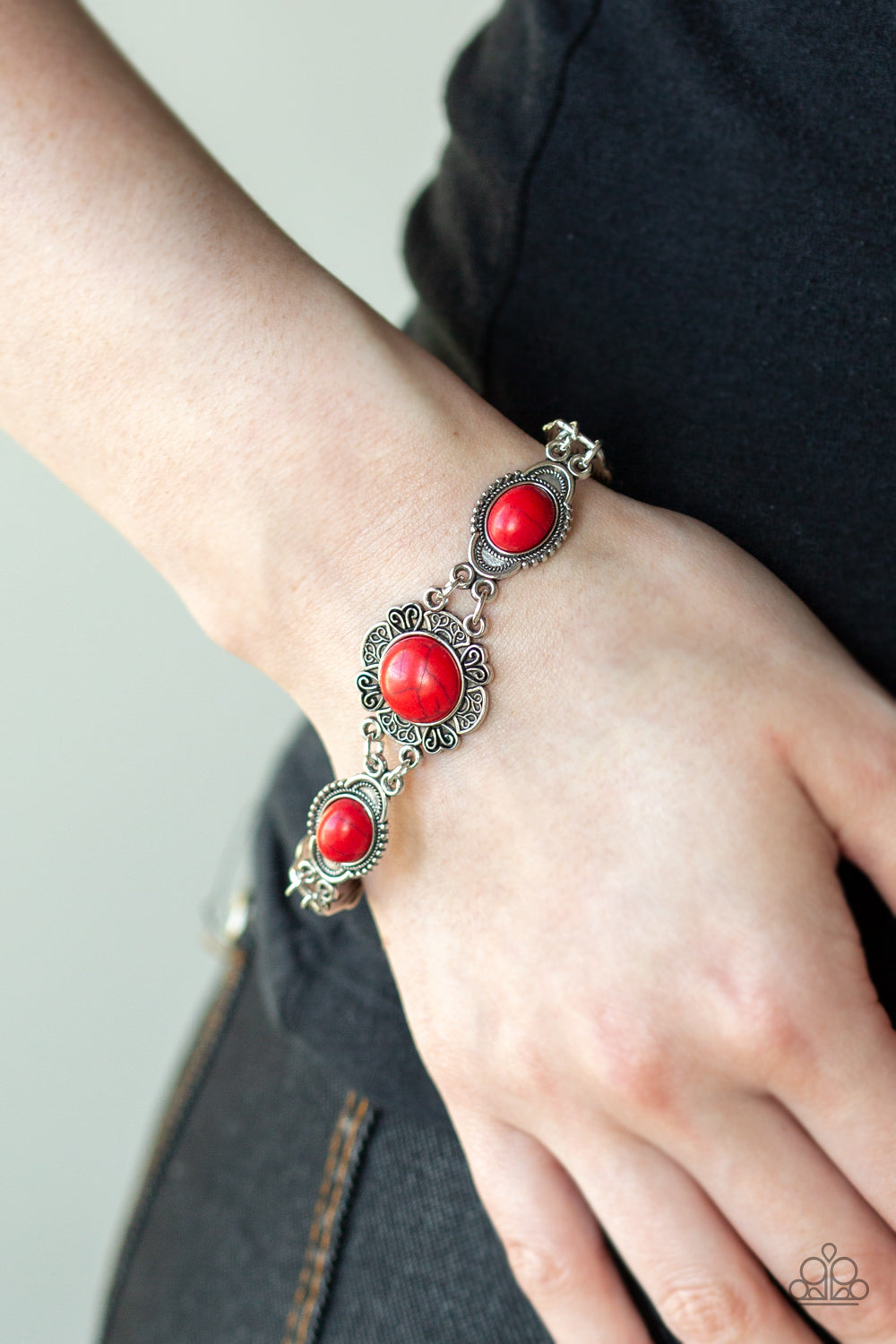 Paparazzi Accessories ✽ Serenely Southern - Red Bracelet✽Flat Rate Ship $4.50✽
