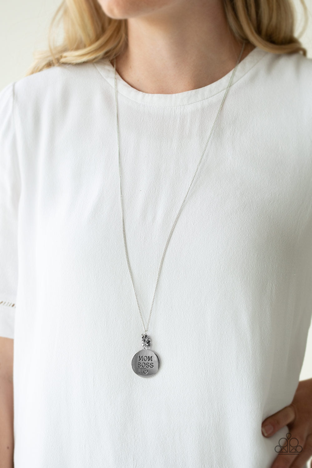 Paparazzi Accessories ✽ Mom Boss - Silver Necklace✽Flat Rate Ship $4.50✽