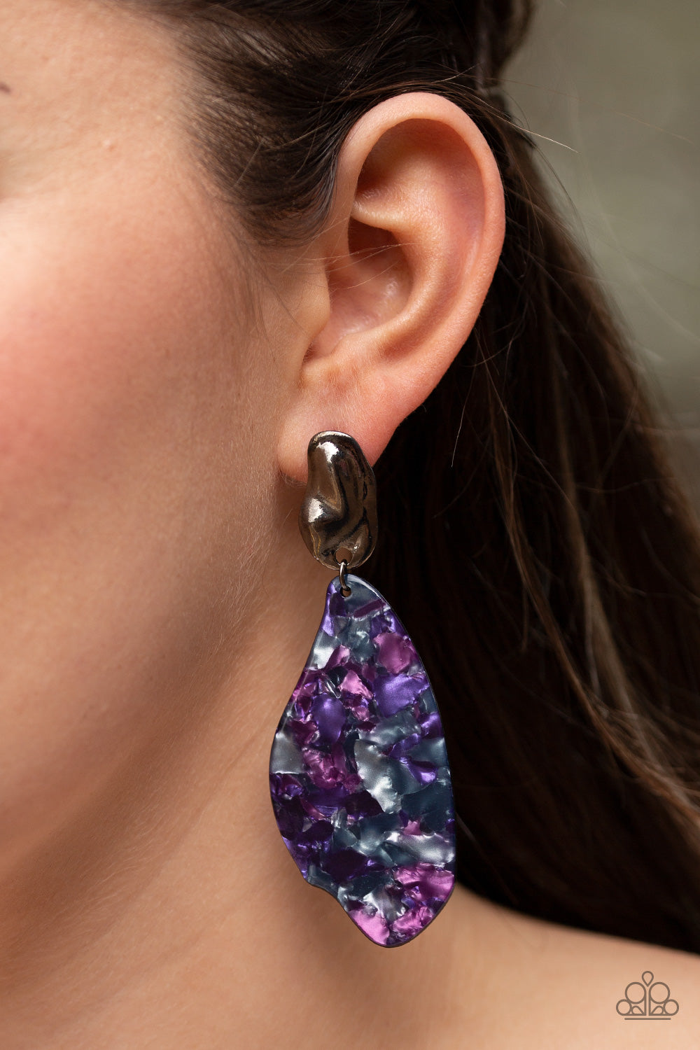 Paparazzi Accessories ✽ Fish Out Of Water - Purple Post Earrings✽Flat Rate Ship $4.50✽