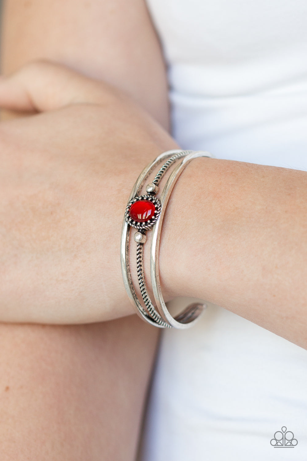 Paparazzi Accessories ✽ Top Of The Pop Charts - Red Bracelet✽Flat Rate Ship $4.50✽