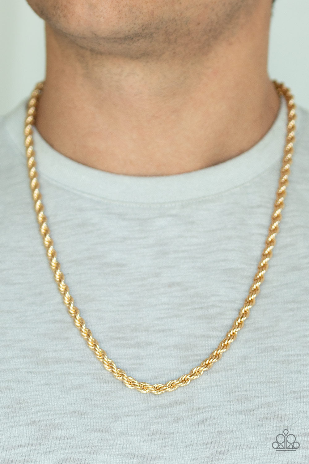 Paparazzi Accessories ✽ Double Dribble - Gold Mens Necklace✽Flat Rate Ship $4.50✽
