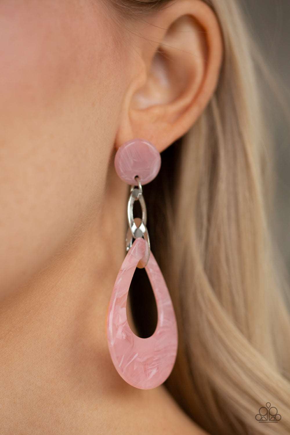 Paparazzi Accessories ✽ Beach Oasis - Pink Post Earrings✽Flat Rate Ship $4.50✽