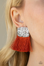 Load image into Gallery viewer, Paparazzi Accessories ✽ Plume Bloom - Orange Post Earrings✽Flat Rate Ship $4.50✽