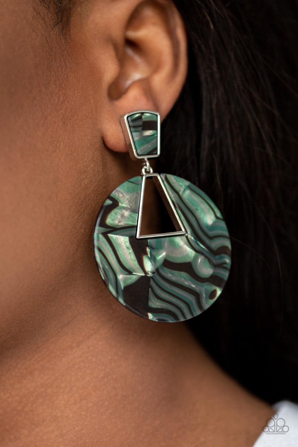 Paparazzi Accessories ✽ Let HEIR Rip! - Green Post Earrings✽Flat Rate Ship $4.50✽