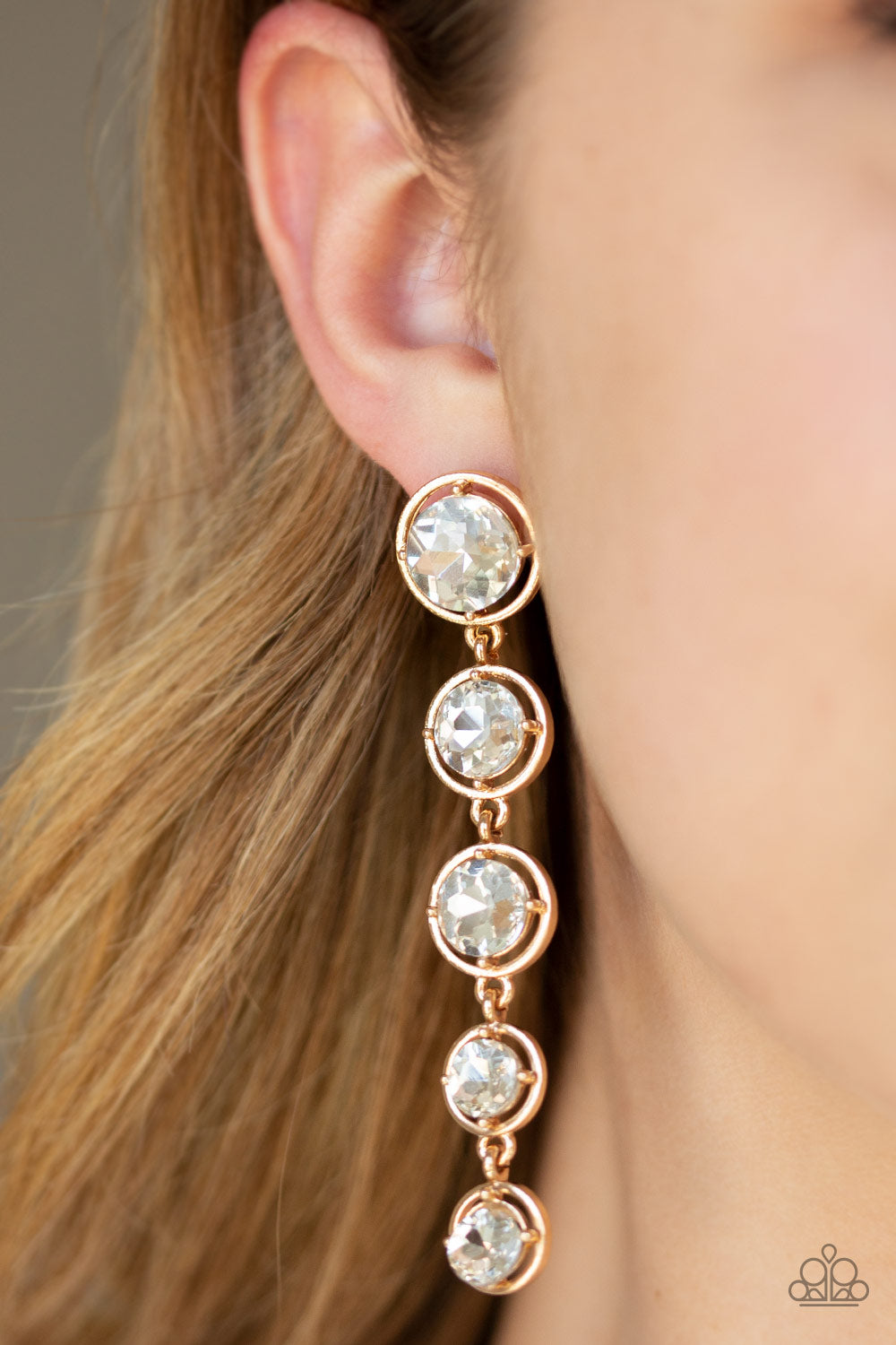 Paparazzi Accessories ✽ Drippin In Starlight - Gold Post Earrings✽Flat Rate Ship $4.50✽
