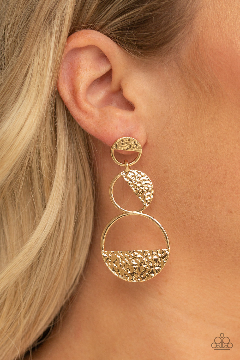 Paparazzi Accessories ✽ Triple Trifecta - Gold Post Earrings✽Flat Rate Ship $4.50✽