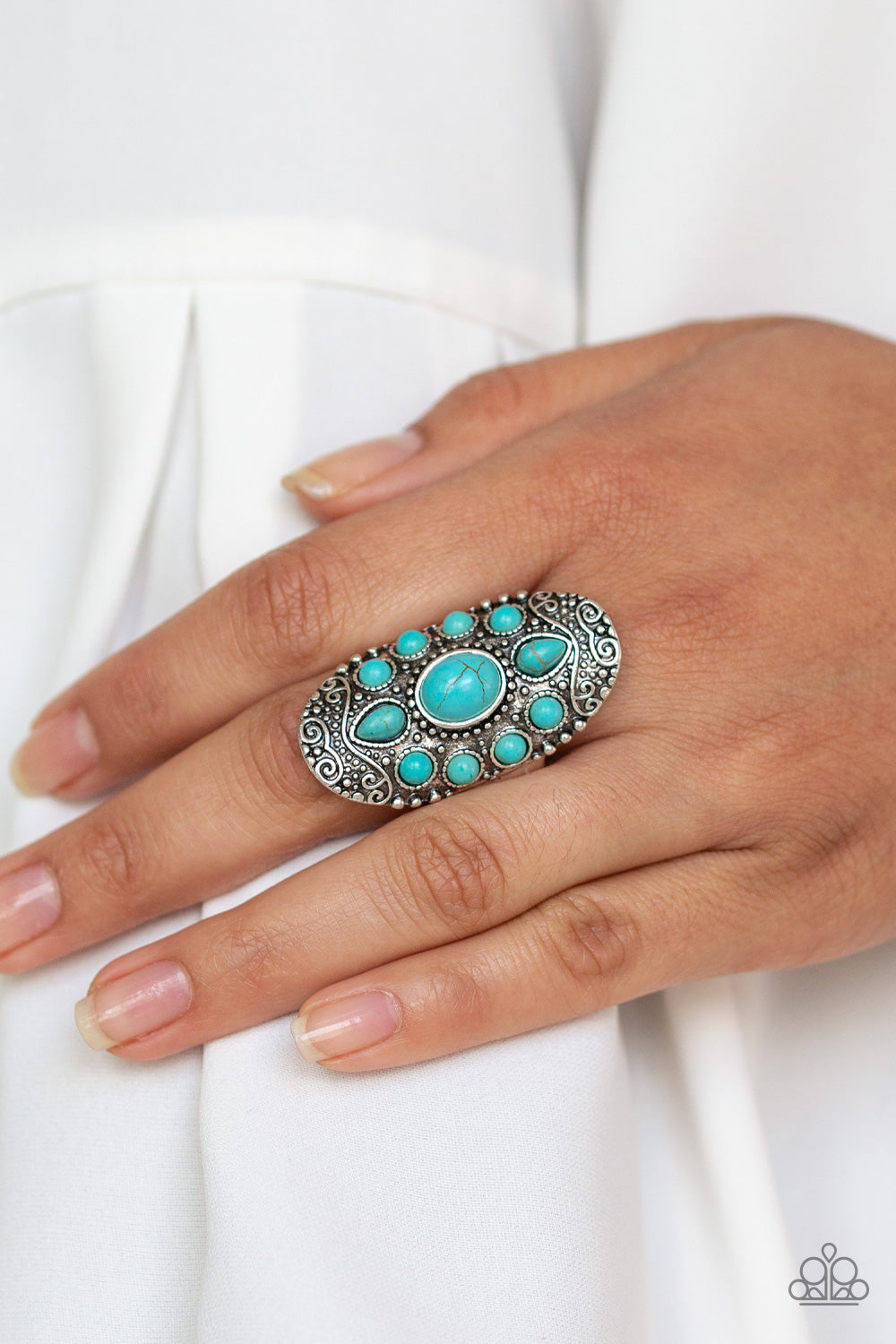 Paparazzi Accessories ✽ Stone Sunrise - Blue Ring✽Flat Rate Ship $4.50✽