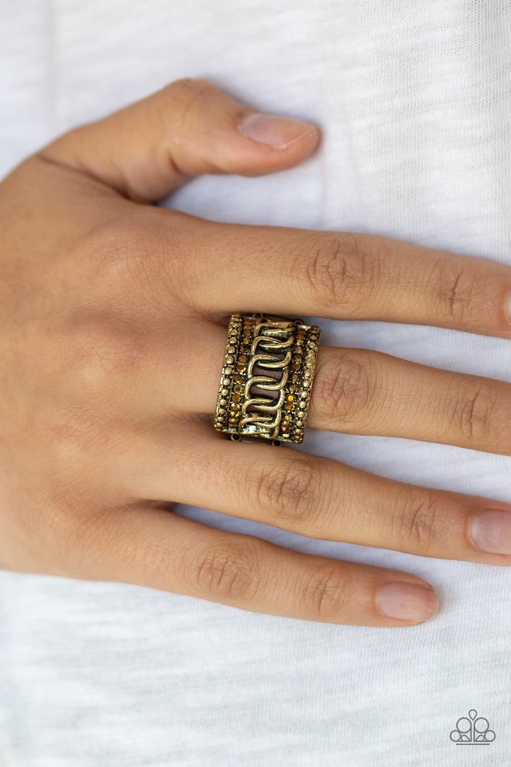 Paparazzi Accessories ✽ Out For The Count - Brass Ring✽Flat Rate Ship $4.50✽